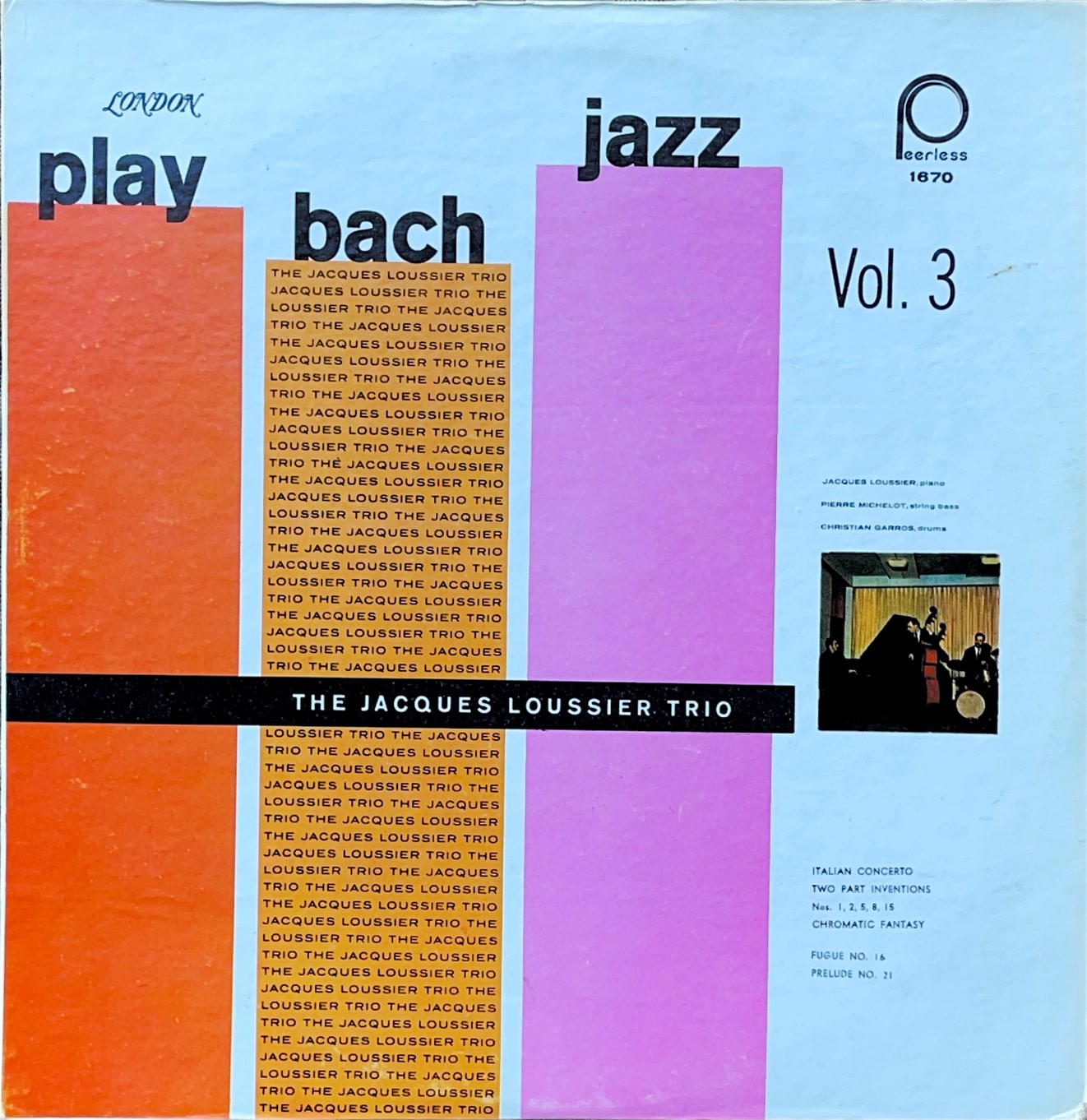 Jacques Loussier, Pierre Michelot, Christian Garros – Play Bach Nº 3