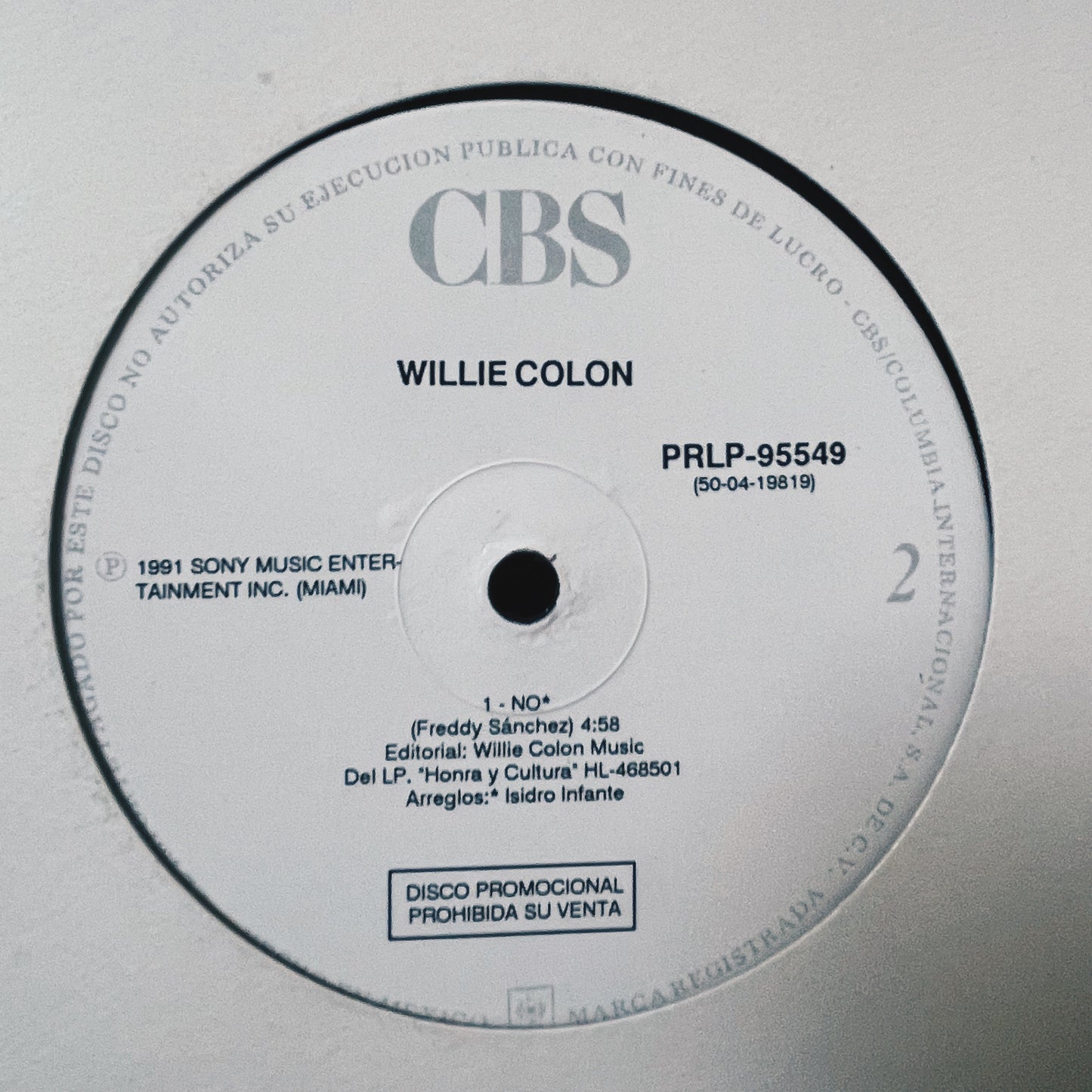 Willie Colón – No (Promocional Mexicano)