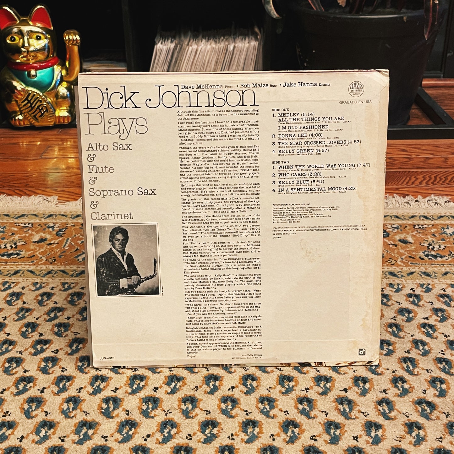 Dick Johnson – Dick Johnson Plays Alto Sax & Flute & Soprano Sax & Clarinet