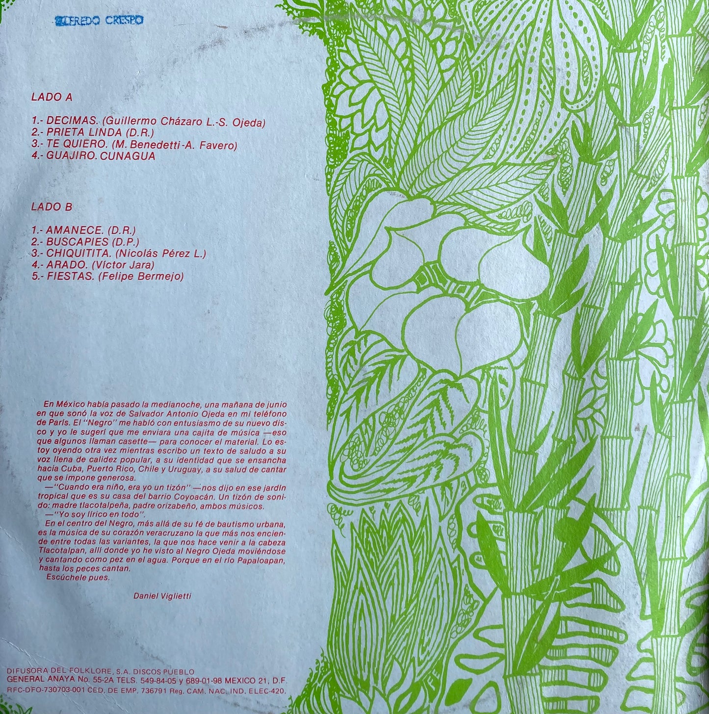 Salvador Ojeda – Variaciones Sobre Un Mismo Negro