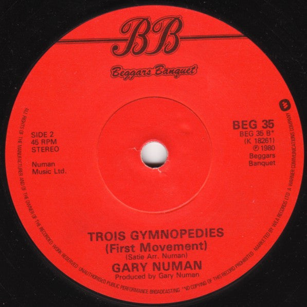 7¨| Gary Numan – We Are Glass / Trois Gymnopedies (First Movement)