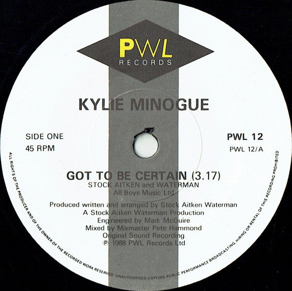 7¨| Kylie Minogue – Got To Be Certain (Llega 15 de septiembre, 2025)