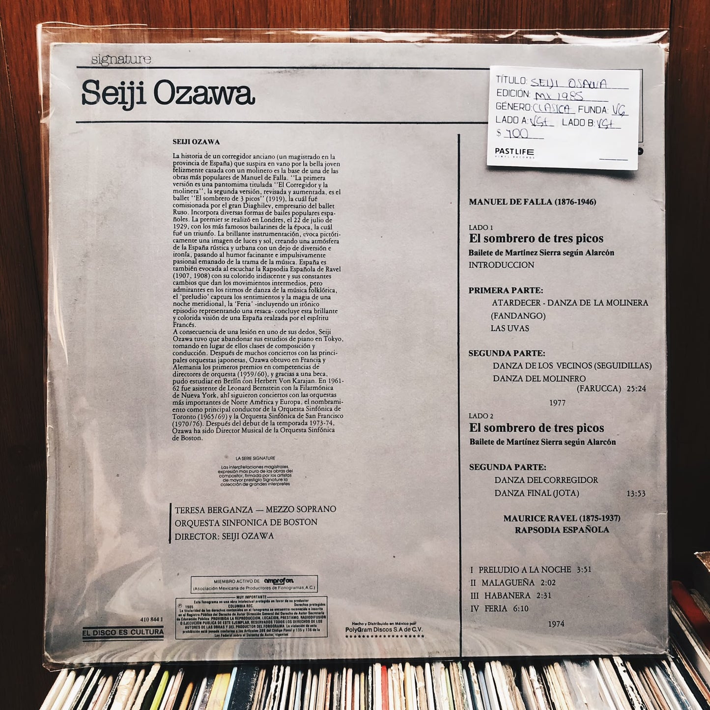Seiji Ozawa, Falla, Ravel, Teresa Berganza, Boston Symphony Orchestra – Falla: El Sombrero De Tres Picos / Ravel: Rapsodie Espagnole