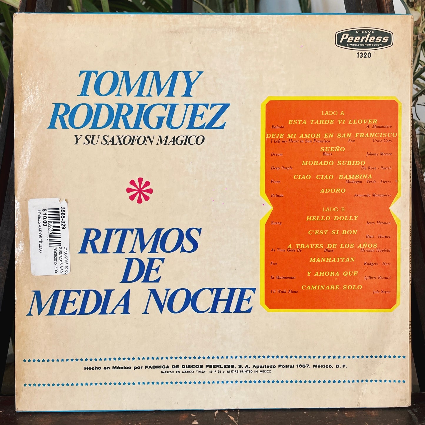 Tommy Rodríguez ‎– Tommy Rodríguez Y Su Saxofón Mágico