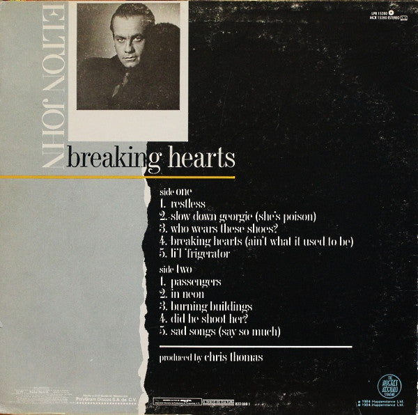 Elton John ‎– Breaking Hearts