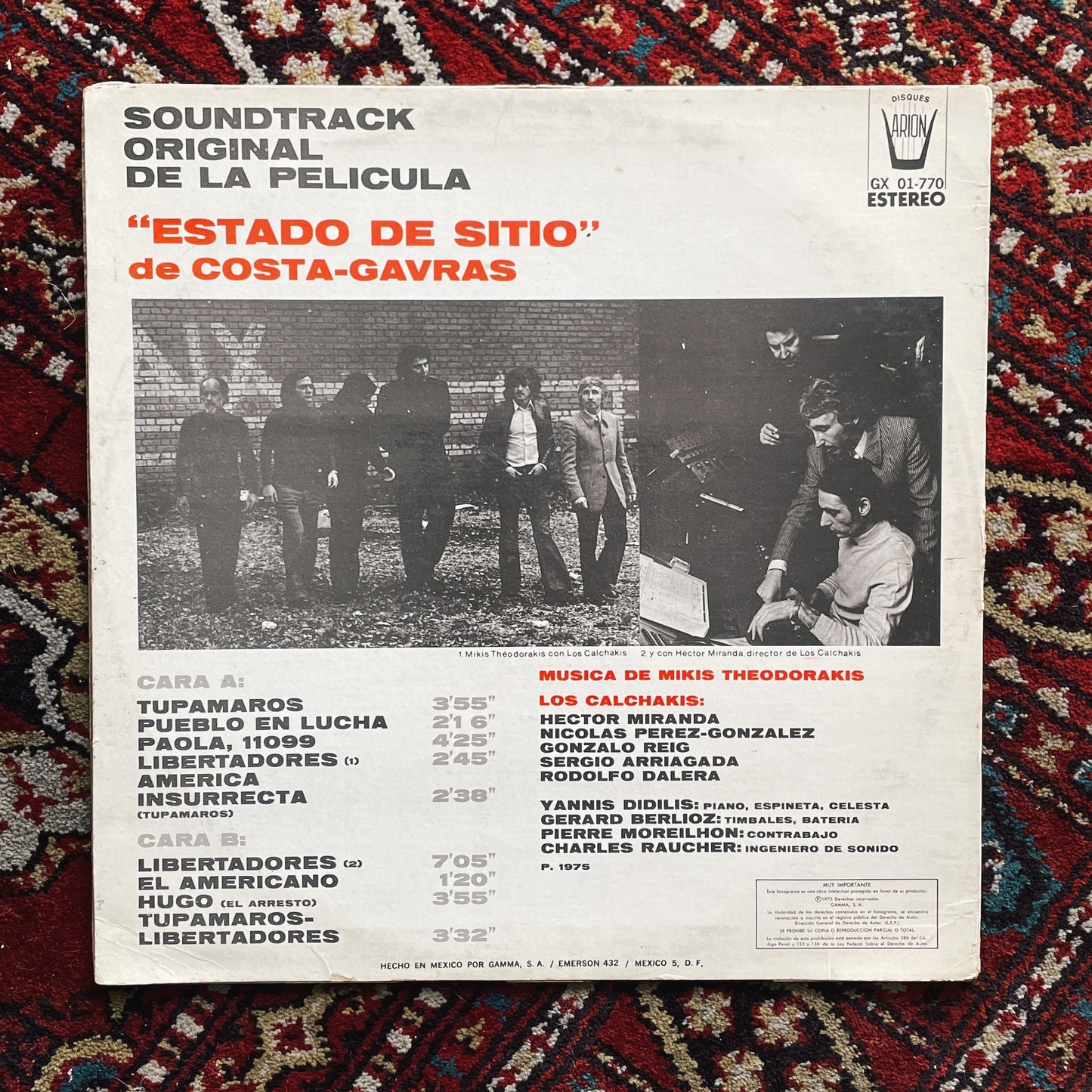 Los Calchakis – Banda De Sonido Original Estado De Sitio