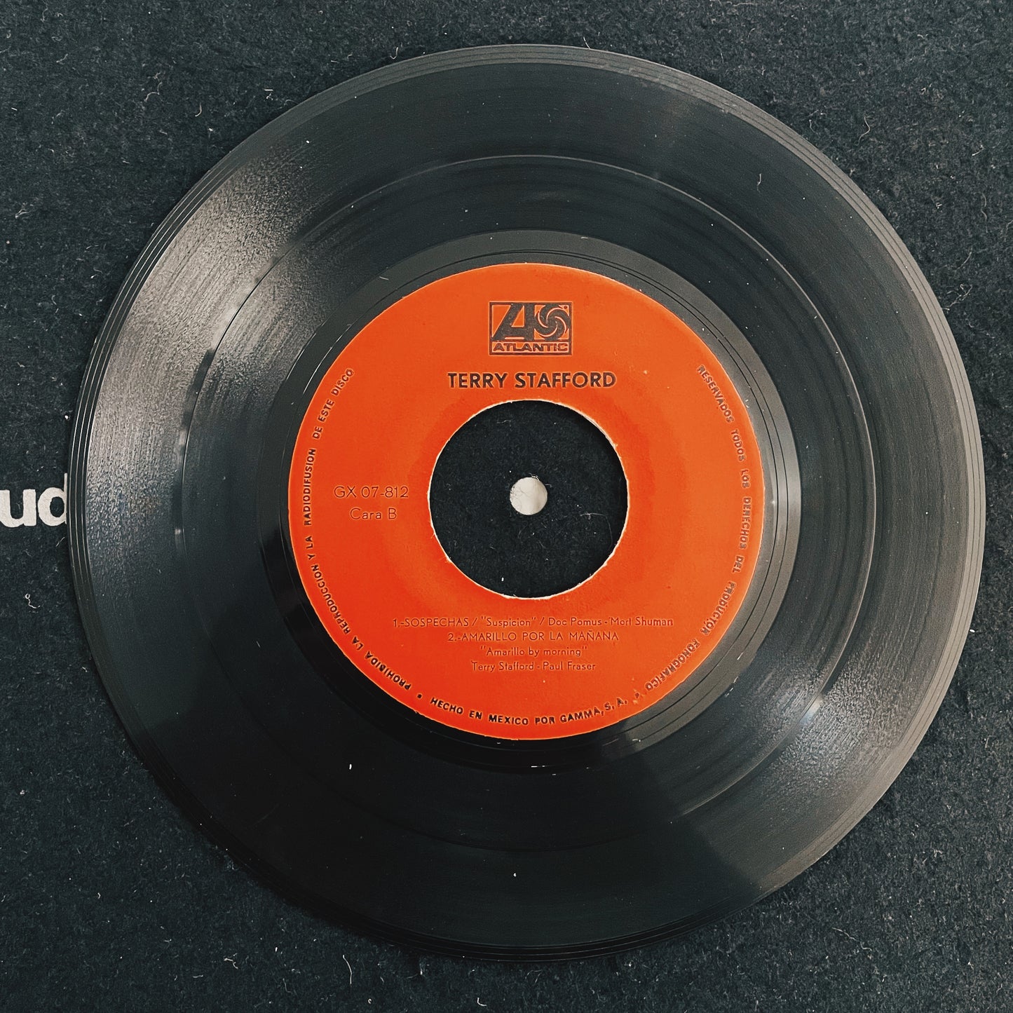 7¨| Terry Stafford - Suspicion / Amarillo by morning