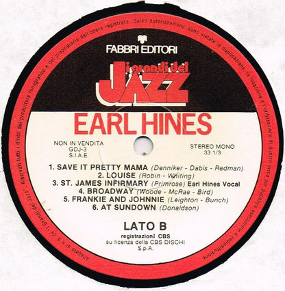 Earl Hines ‎– Earl Hines