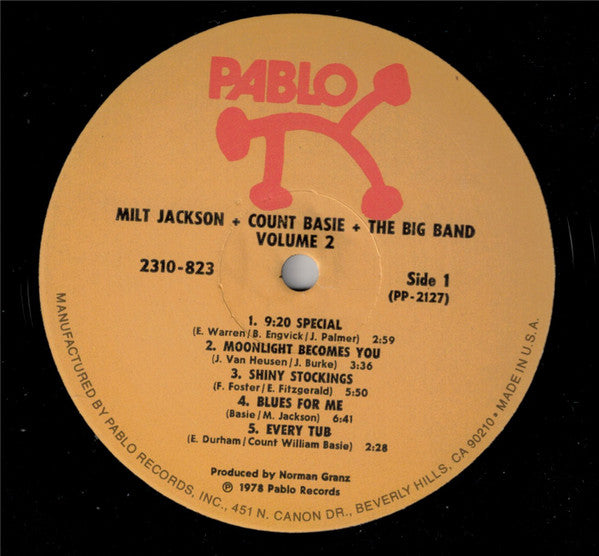 Milt Jackson + Count Basie + The Big Band ‎– Vol. 2