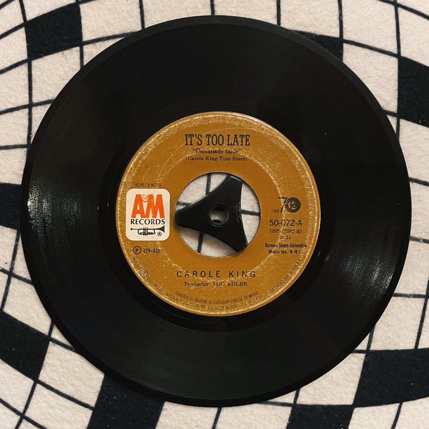 7¨| Carole King ‎– It's Too Late