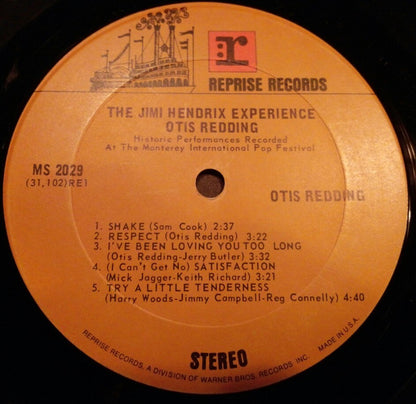 Otis Redding -The Jimi Hendrix Experience ‎– Historic Performances Recorded At The Monterey International Pop Festival