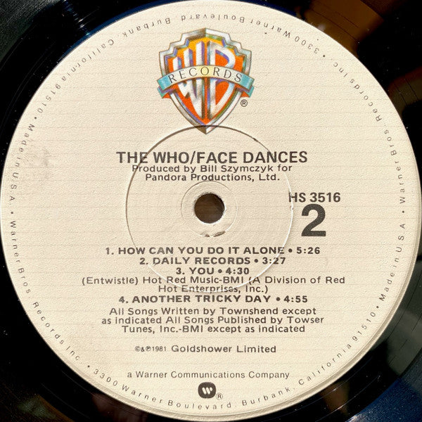 The Who ‎– Face Dances
