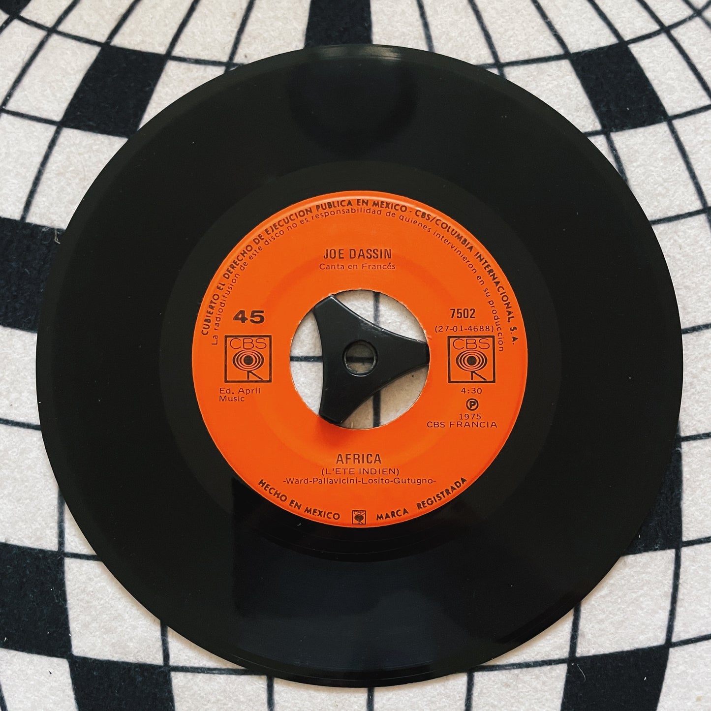 7¨| Joe Dassin ‎– Africa L'Ete Indien (Versión español y francés)
