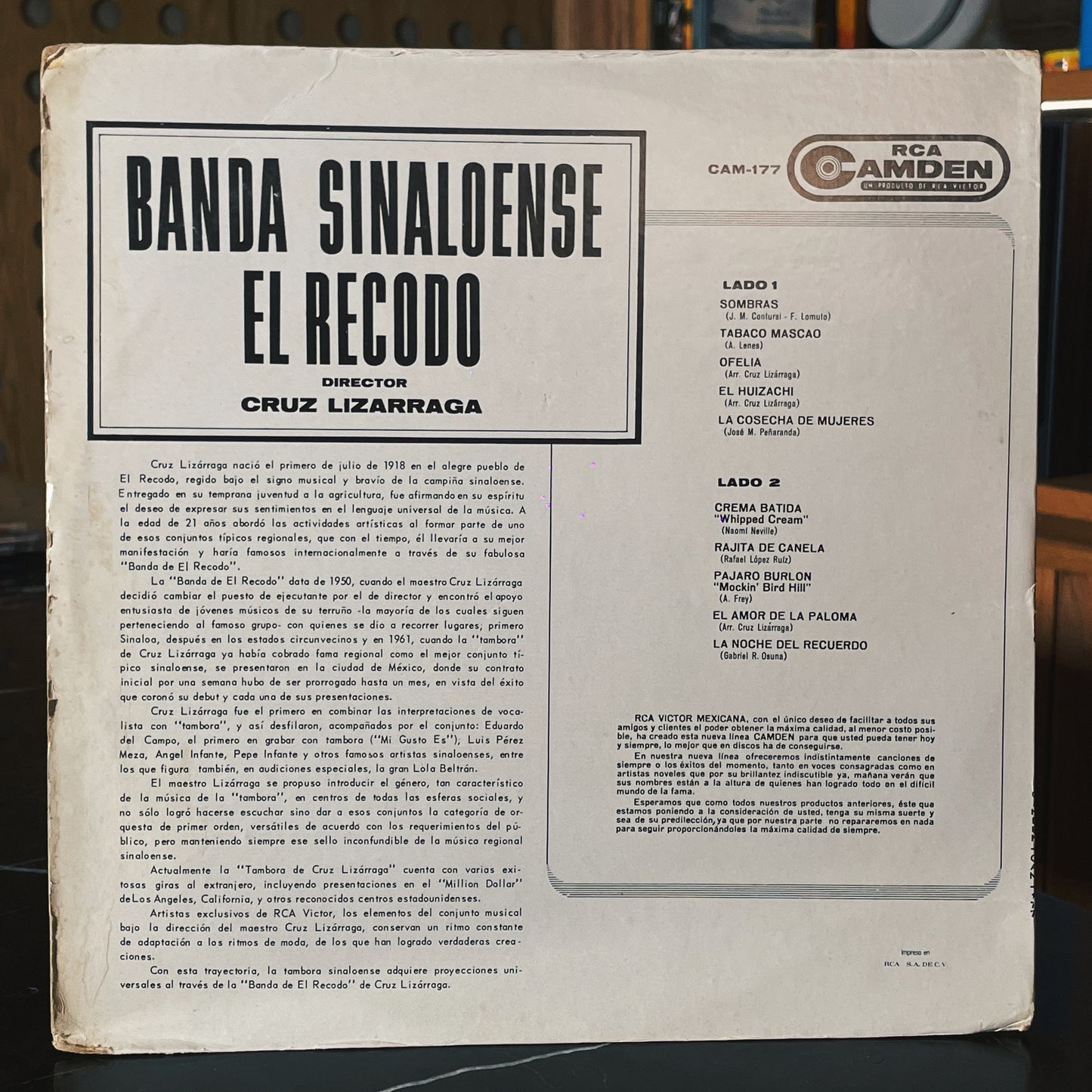 Banda El Recodo De Crúz Lizárraga ‎– Banda Sinaloense El Recodo