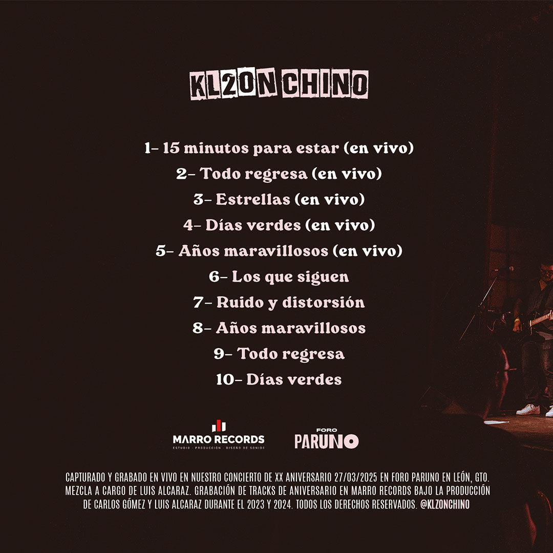 CD | Klzon Chino - XX Aniversario