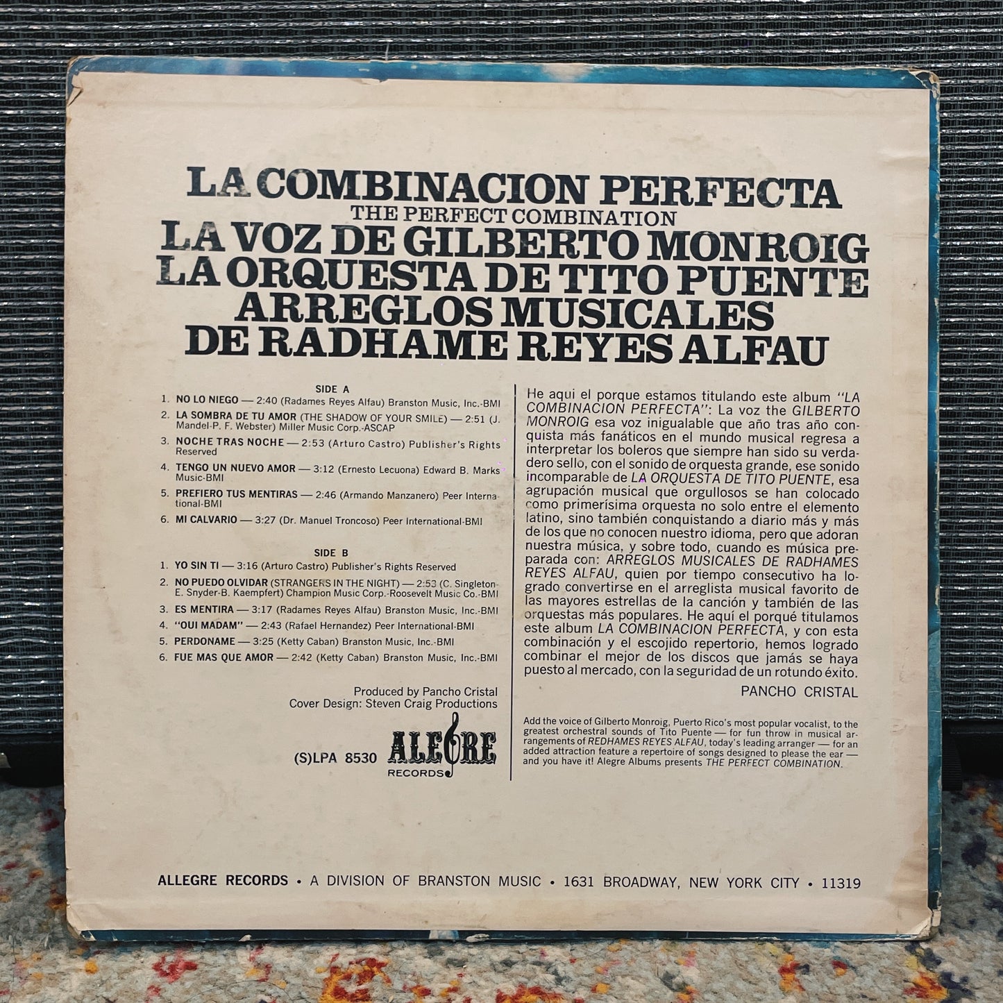 Gilberto Monroig, Tito Puente – La Combinacion Perfecta Con La Orquesta De Tito Puente