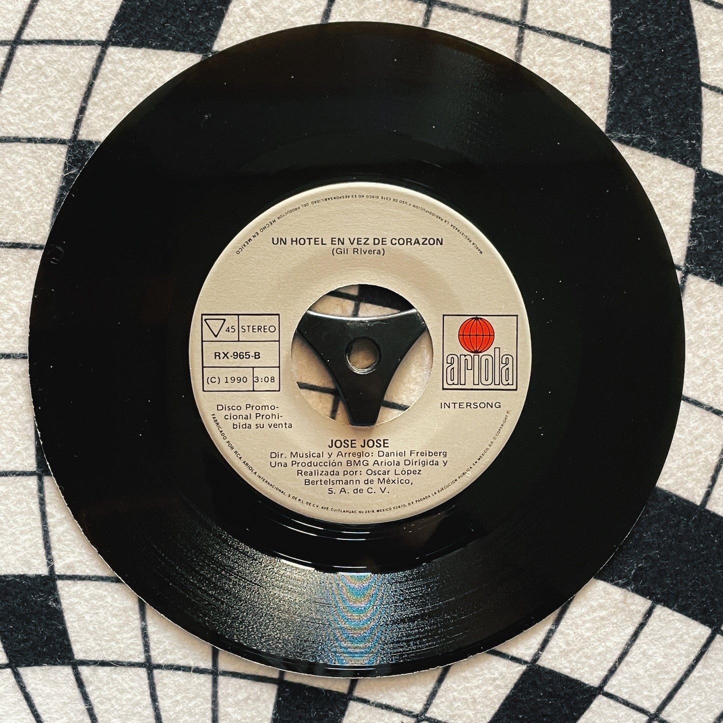 7¨| José José ‎– Un Hotel En Vez De Corazón (promocional)