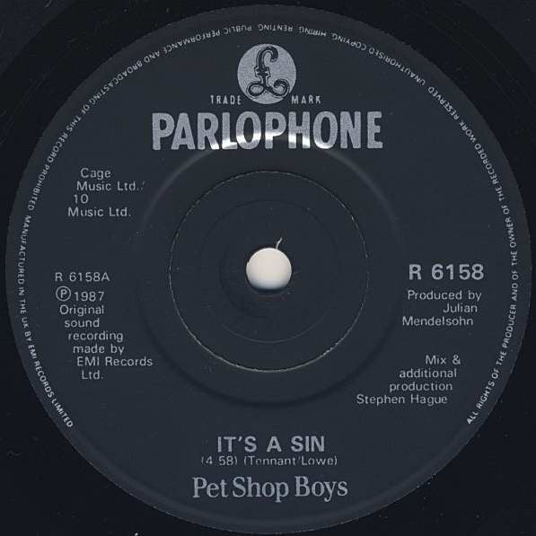 7 | Pet Shop Boys - It´s a sin / You know where you went wrong