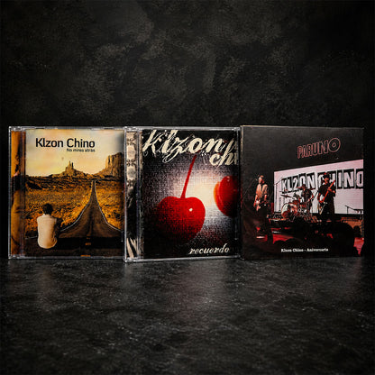 CD | Klzon Chino - Paquete 3 CD (No Mires atrás + Recuerdo Cereza + Live Foro Paruno 2025)