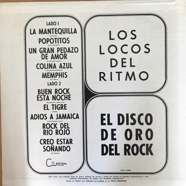 Los Locos Del Ritmo ‎– El Disco De Oro Del Rock