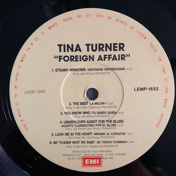 Tina Turner ‎– Foreign Affair