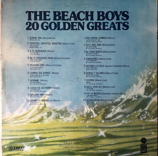 The Beach Boys ‎– 20 Golden Greats