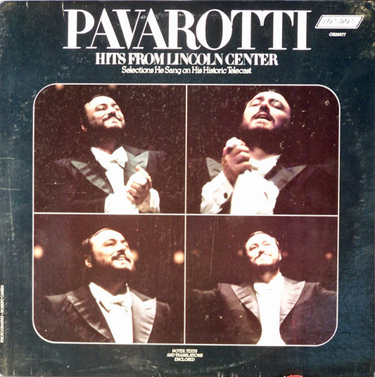 Pavarotti ‎– Hits From Lincoln Center