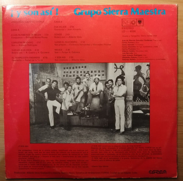 Grupo Sierra Maestra ‎– ¡Y Son Así!