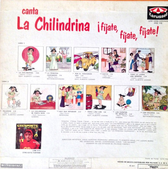 La Chilindrina ‎– Canta La Chilindrina ¡Fíjate, Fíjate, Fíjate!