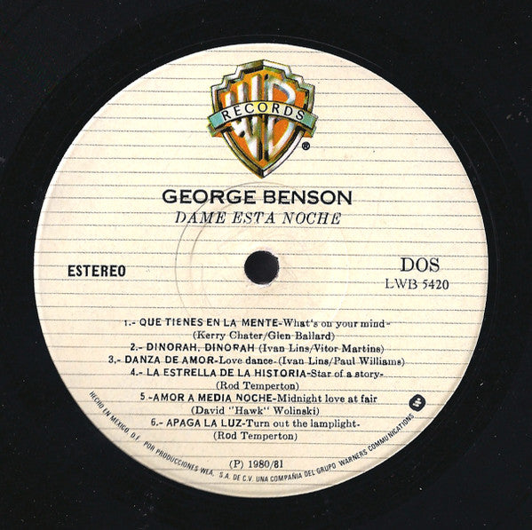 George Benson ‎– Give Me The Night