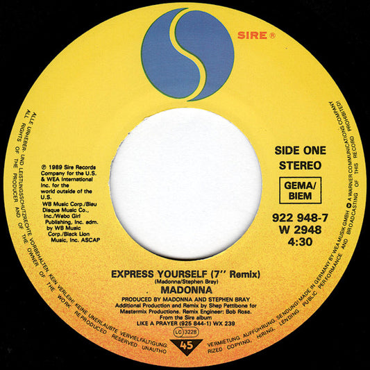 7¨| Madonna – Express Yourself