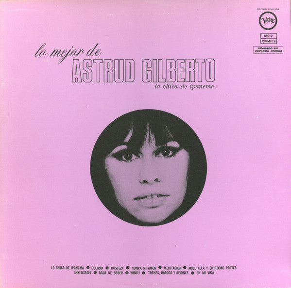 Astrud Gilberto ‎– Lo Mejor De Astrud Gilberto - La Chica De Ipanema