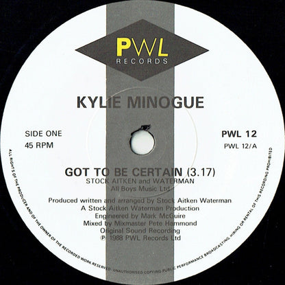 7¨| Kylie Minogue – Got To Be Certain (Llega 15 de septiembre, 2025)