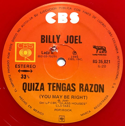 Billy Joel ‎– Quizá Tengas Razón = You May Be Right
