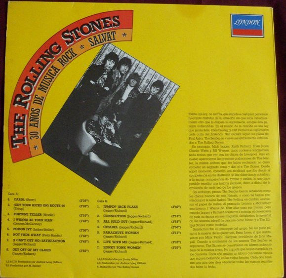 The Rolling Stones ‎– 30 Años De Musica Rock - Salvat