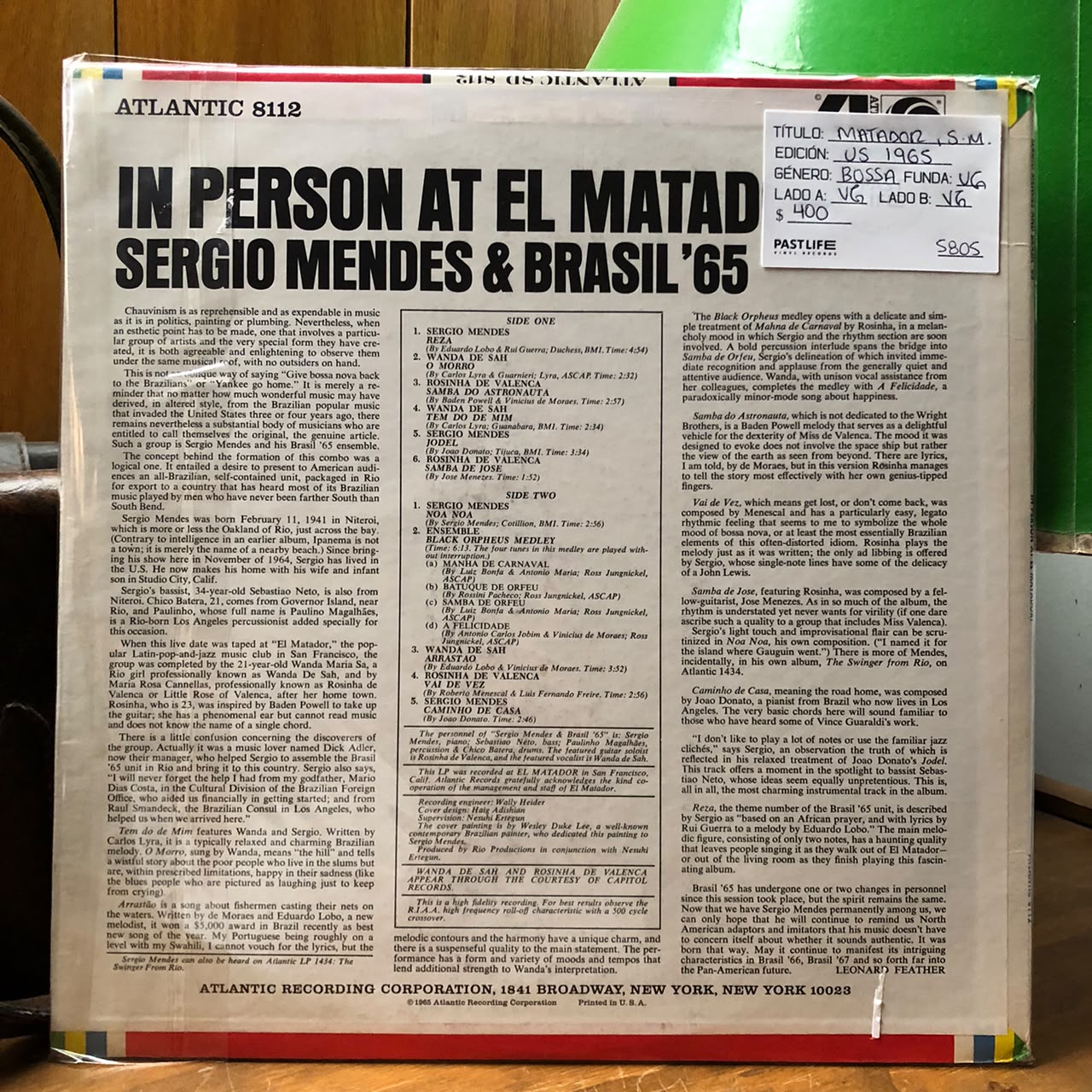 Sergio Mendes And Brasil '65 - In Person At El Matador (LP, Album, Mono)
