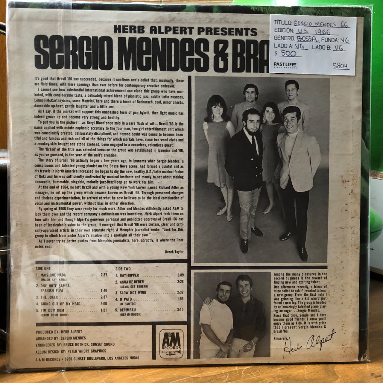 Sergio Mendes & Brasil '66 - Herb Alpert Presents Sergio Mendes & Brasil '66 (LP, Album)