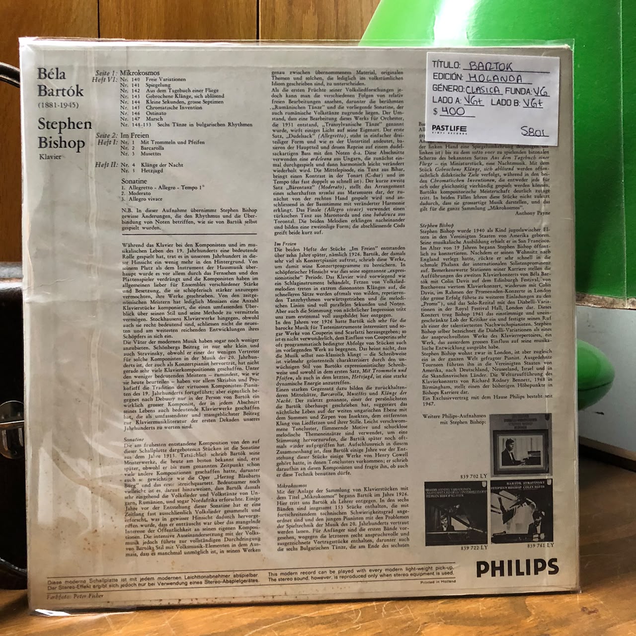 Bartók, Stephen Bishop - Mikrokosmos Vol. 6 / Out Of Doors / Sonatina (LP, Album)