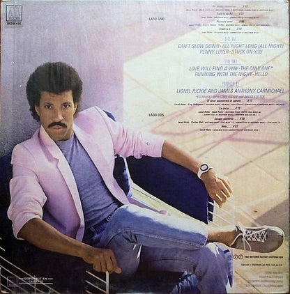Lionel Richie ‎– Can't Slow Down